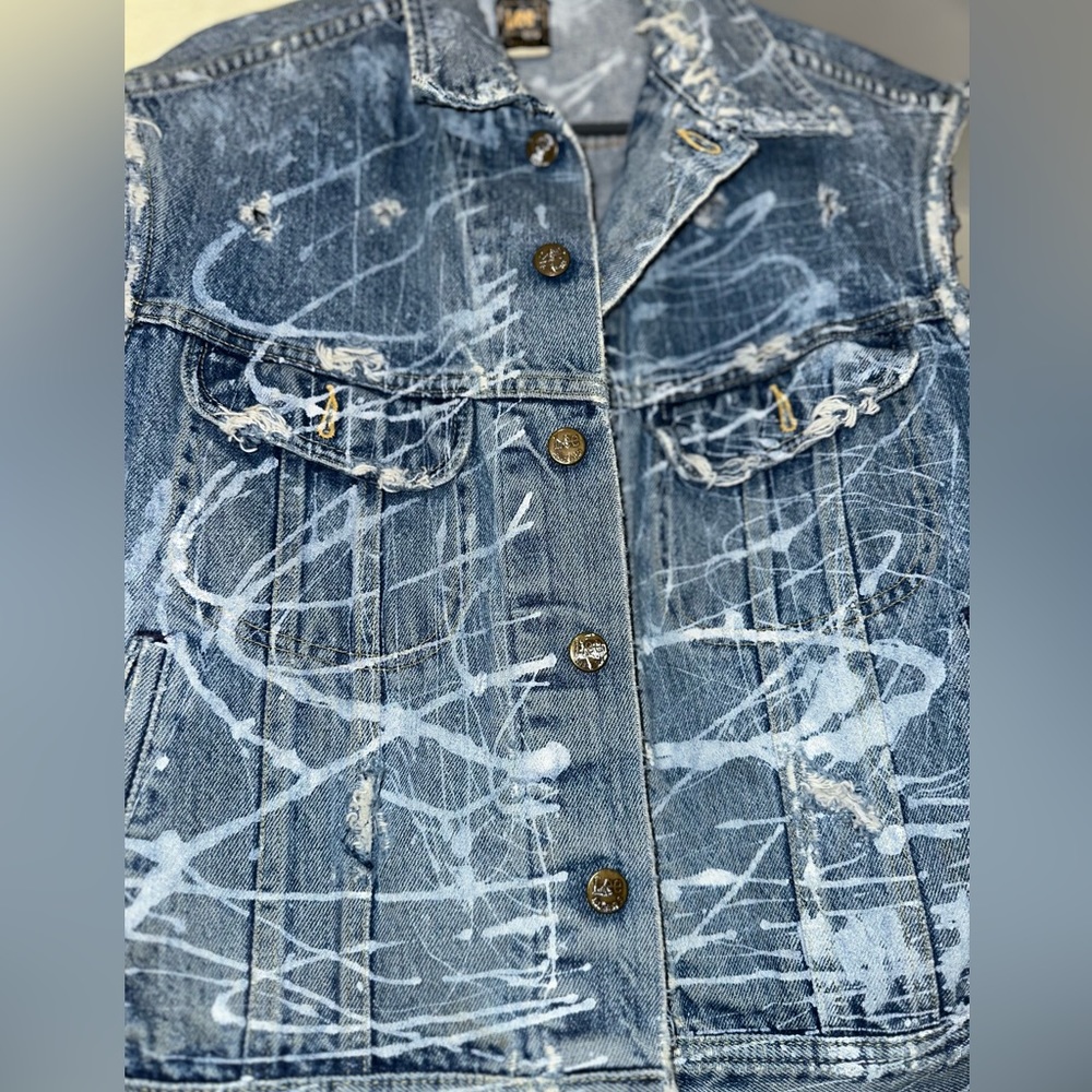 Lee Vintage Denim Custom Vest L/Xl 1970’s - image 7